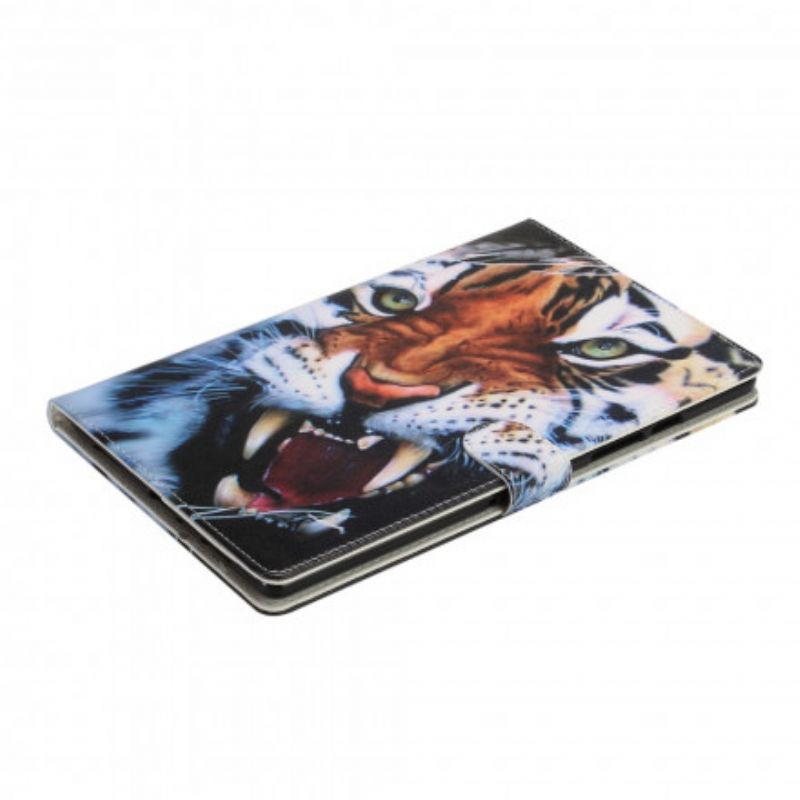 Flip Cover Samsung Galaxy Tab A7 Smuk Tiger