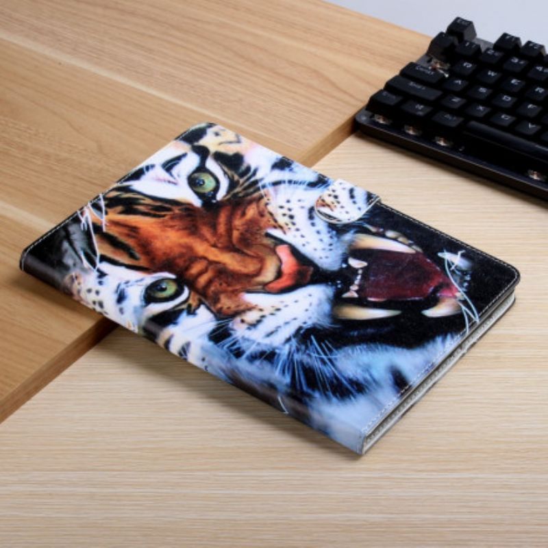 Flip Cover Samsung Galaxy Tab A7 Smuk Tiger