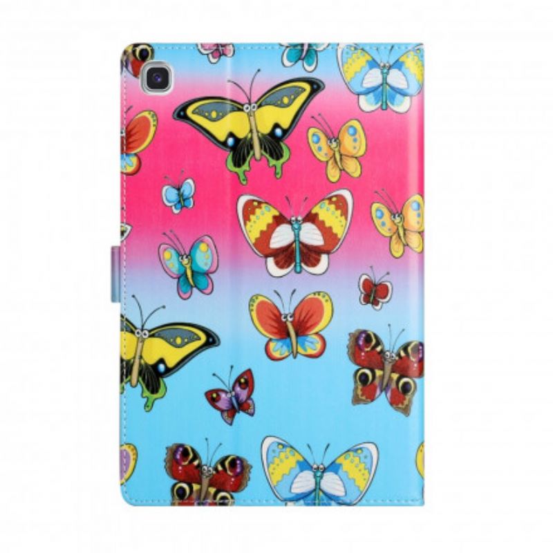 Flip Cover Samsung Galaxy Tab A7 Sommerfugle