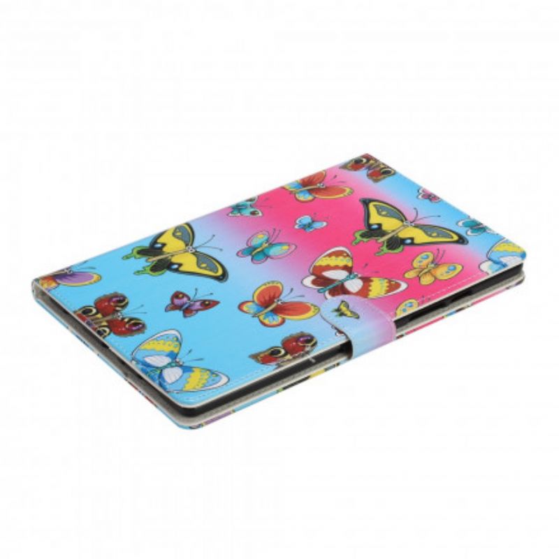 Flip Cover Samsung Galaxy Tab A7 Sommerfugle