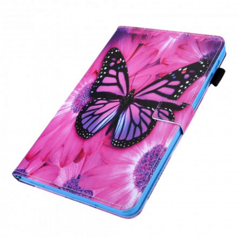 Flip Cover Samsung Galaxy Tab A7 Sommerfugleblomst