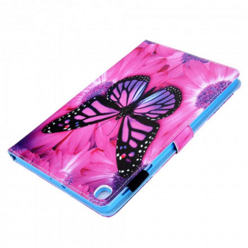 Flip Cover Samsung Galaxy Tab A7 Sommerfugleblomst