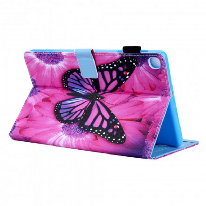 Flip Cover Samsung Galaxy Tab A7 Sommerfugleblomst