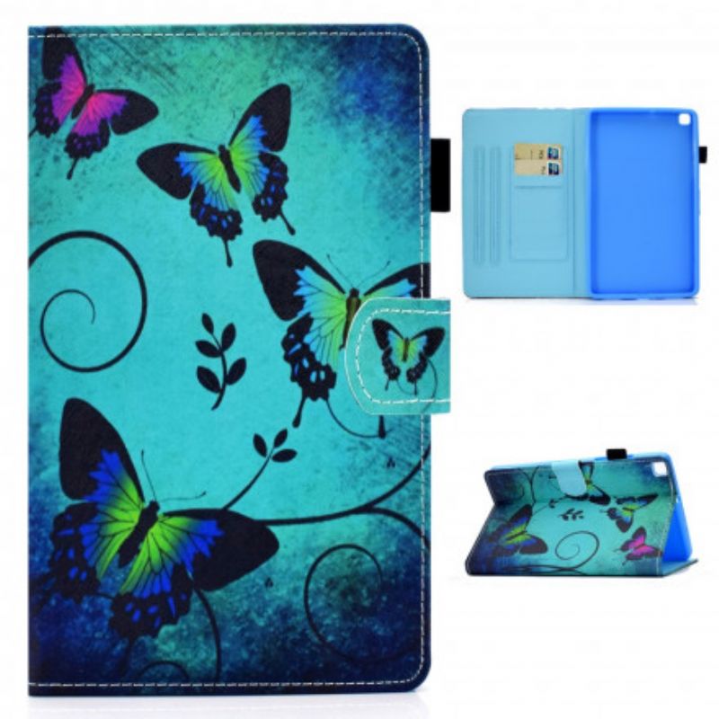 Flip Cover Samsung Galaxy Tab A7 Unikke Sommerfugle