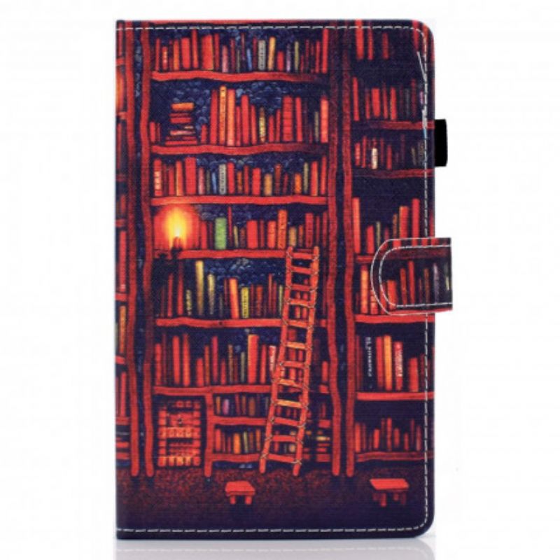 Læder Cover Samsung Galaxy Tab A7 Bibliotek