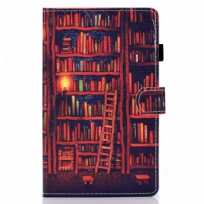 Læder Cover Samsung Galaxy Tab A7 Bibliotek