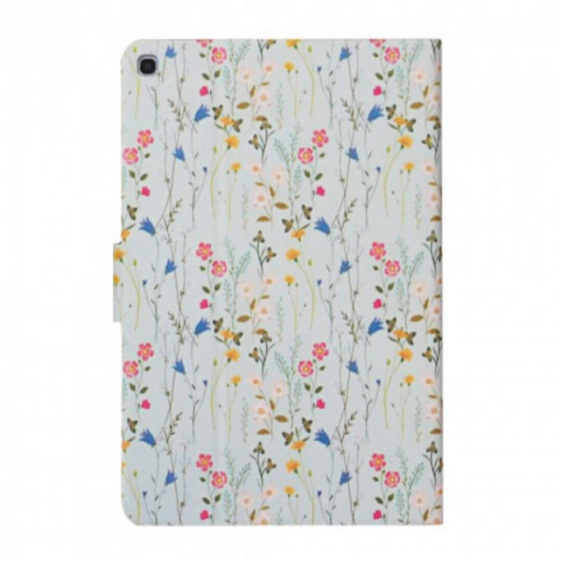 Læder Cover Samsung Galaxy Tab A7 Blomster Blomster Blomster