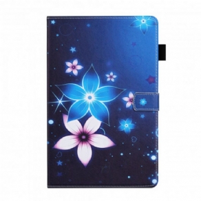 Læder Cover Samsung Galaxy Tab A7 Blomster