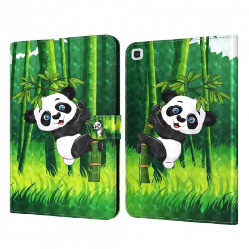 Læder Cover Samsung Galaxy Tab A7 Lysplet Panda