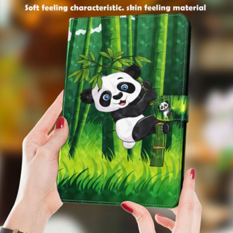 Læder Cover Samsung Galaxy Tab A7 Lysplet Panda