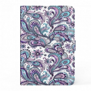 Læder Cover Samsung Galaxy Tab A7 Paisley Mønster