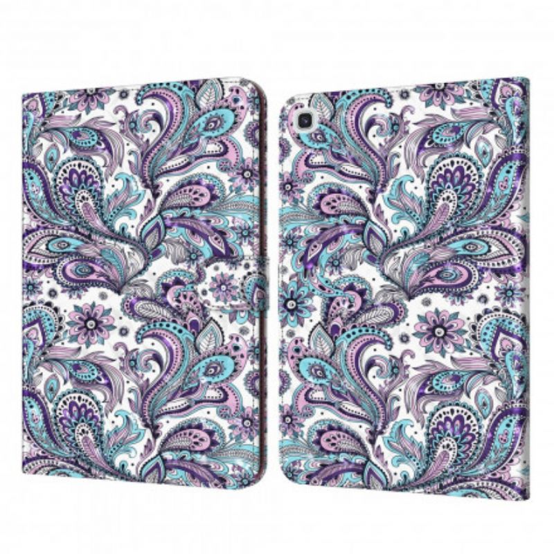 Læder Cover Samsung Galaxy Tab A7 Paisley Mønster