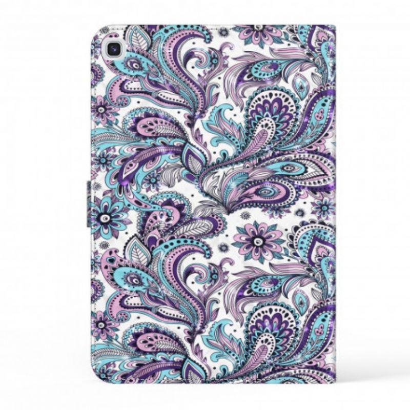 Læder Cover Samsung Galaxy Tab A7 Paisley Mønster