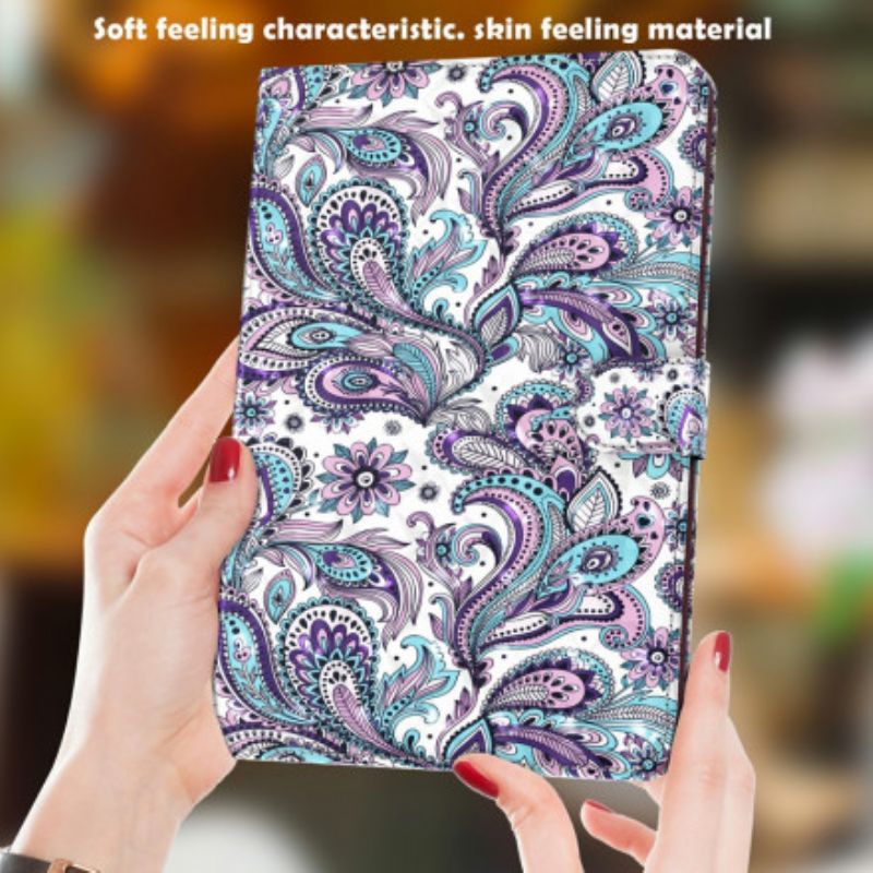 Læder Cover Samsung Galaxy Tab A7 Paisley Mønster