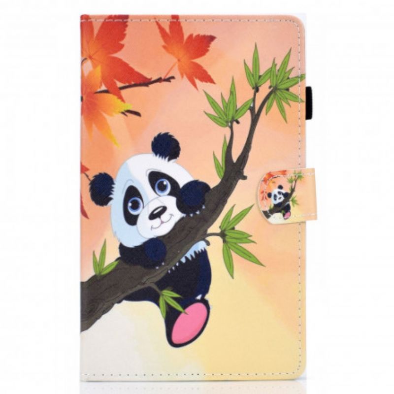 Læder Cover Samsung Galaxy Tab A7 Sød Panda