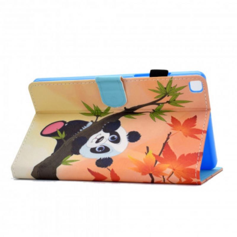 Læder Cover Samsung Galaxy Tab A7 Sød Panda