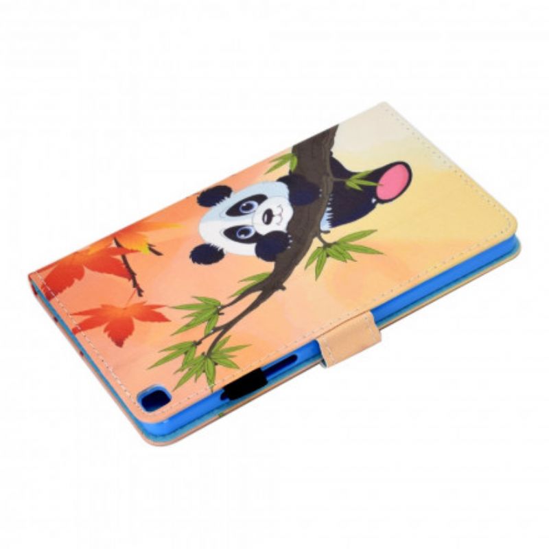 Læder Cover Samsung Galaxy Tab A7 Sød Panda