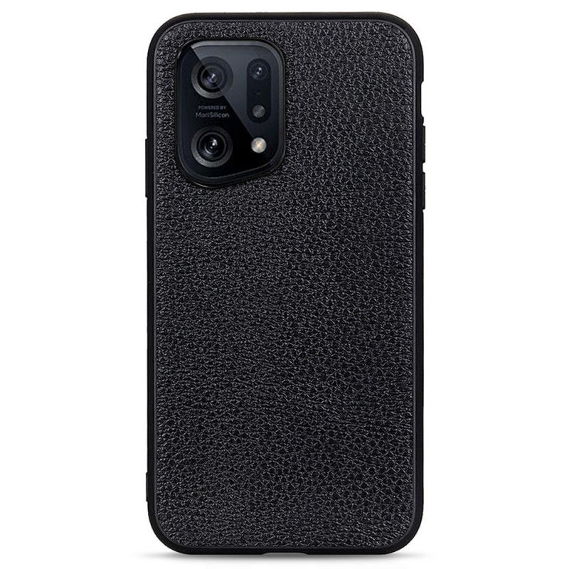 Cover Oppo Find X5 Ægte Litchi Læder