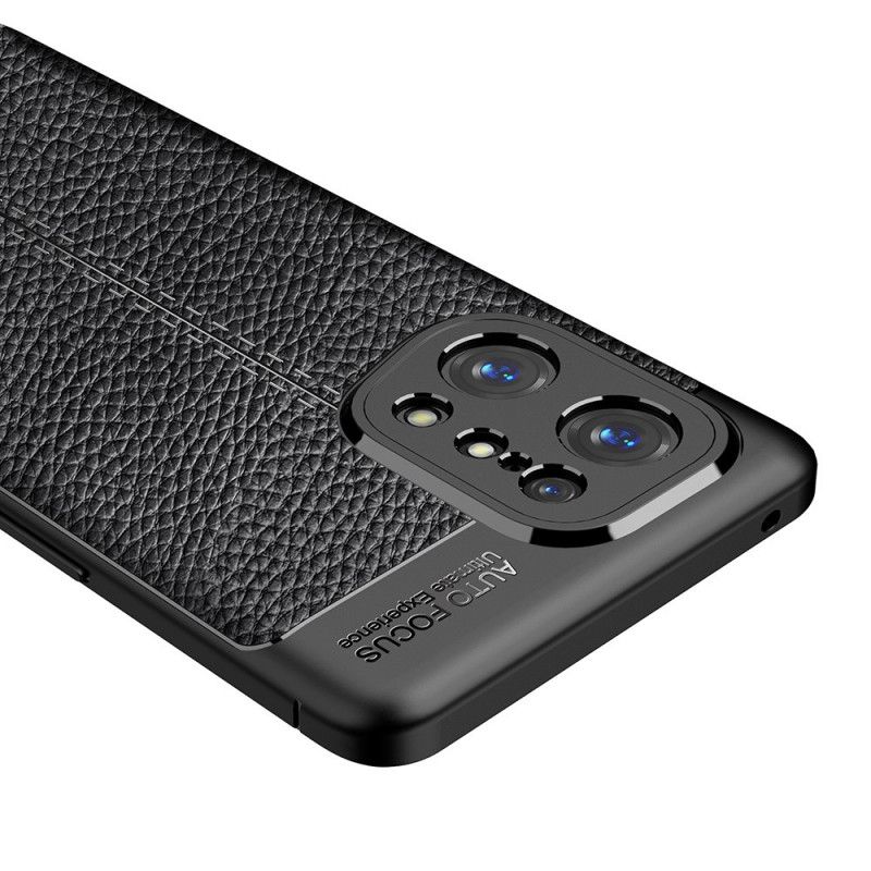 Cover Oppo Find X5 Dobbelt Linje Litchi Læder Effekt