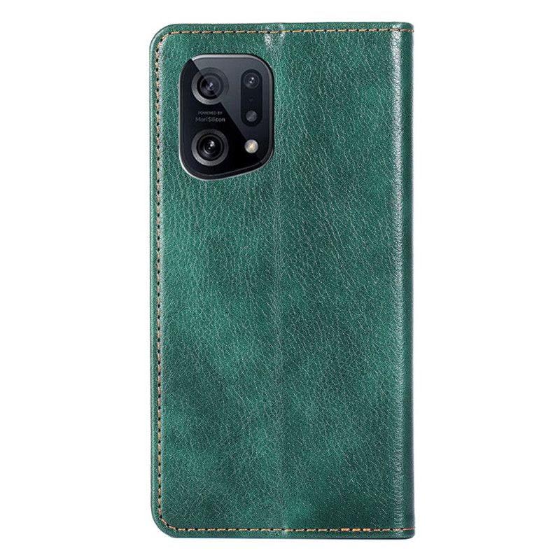 Cover Oppo Find X5 Flip Cover Ensfarvet