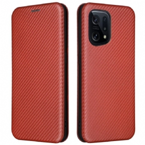 Cover Oppo Find X5 Flip Cover Kulfiber