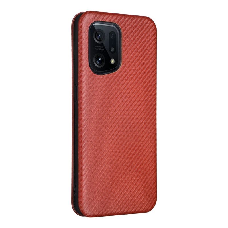 Cover Oppo Find X5 Flip Cover Kulfiber