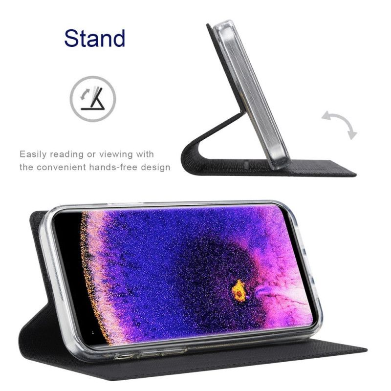 Cover Oppo Find X5 Flip Cover Vili Stoftekstur