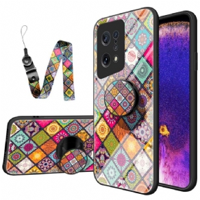 Cover Oppo Find X5 Magnetisk Patchworkholder