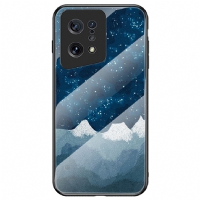 Cover Oppo Find X5 Marmor Hærdet Glas