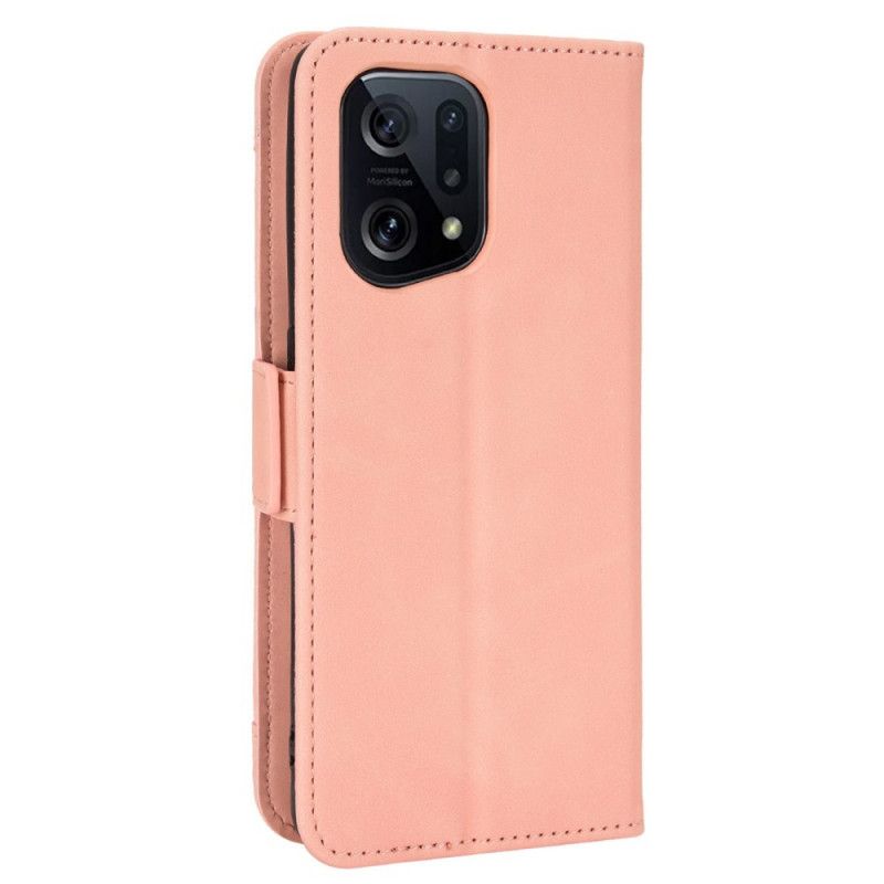 Flip Cover Oppo Find X5 Førsteklasses Multikort