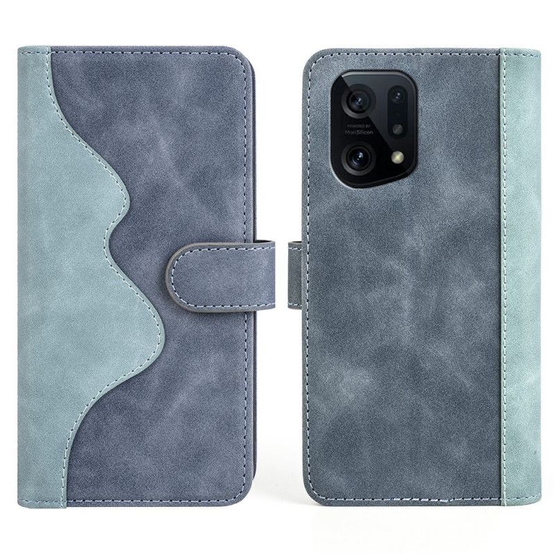 Flip Cover Oppo Find X5 Grafisk Mønster