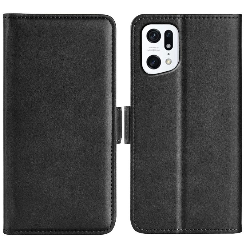 Flip Cover Oppo Find X5 Læder Cover Dobbeltklap