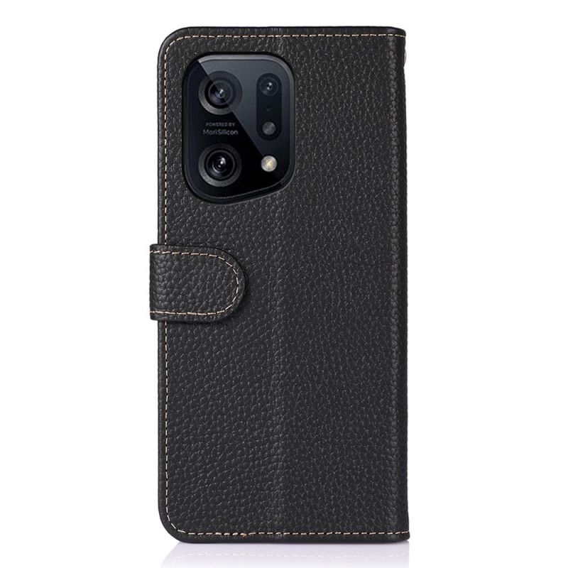 Flip Cover Oppo Find X5 Litchi Khazneh Læder