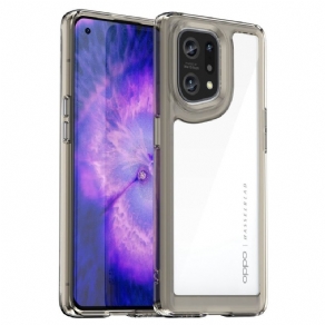 Mobilcover Oppo Find X5 Hybrid Transparente Farvede Kanter