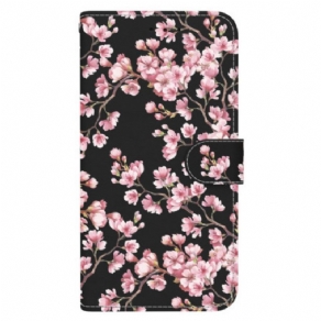 Flip Cover Realme 12 Plus 5g Blommeblomster Med Rem