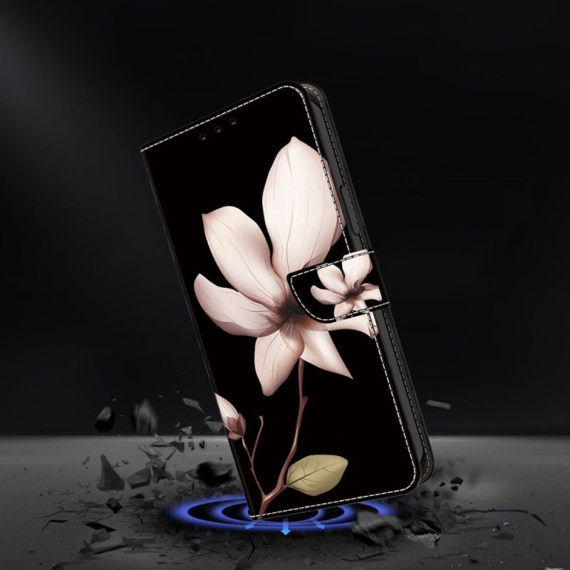 Flip Cover Honor X9b / Magic 6 Lite Lyserød Blomst