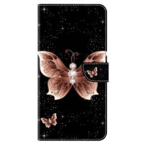 Flip Cover Honor X9b / Magic 6 Lite Pink Diamond Butterfly