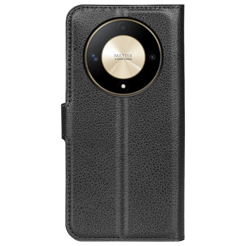 Læder Cover Honor X9b / Magic 6 Lite Telefon Etui Klassisk Litchi Imiteret Læder