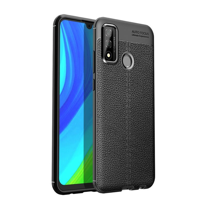 Cover Huawei P Smart 2020 Dobbelt Linje Litchi Læder Effekt