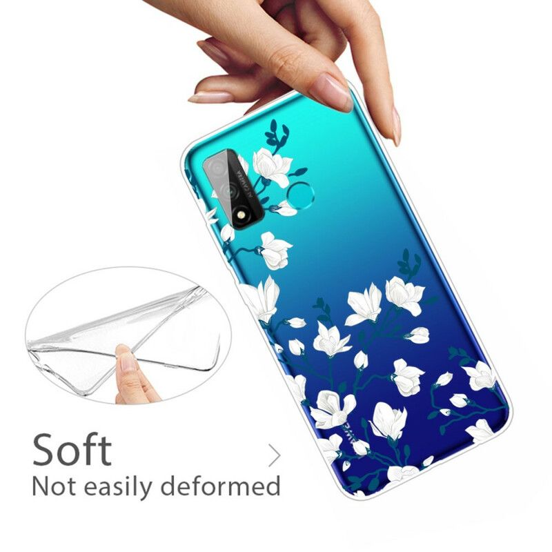 Cover Huawei P Smart 2020 Hvide Blomster