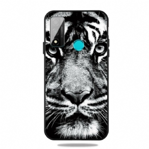 Cover Huawei P Smart 2020 Sort Og Hvid Tiger