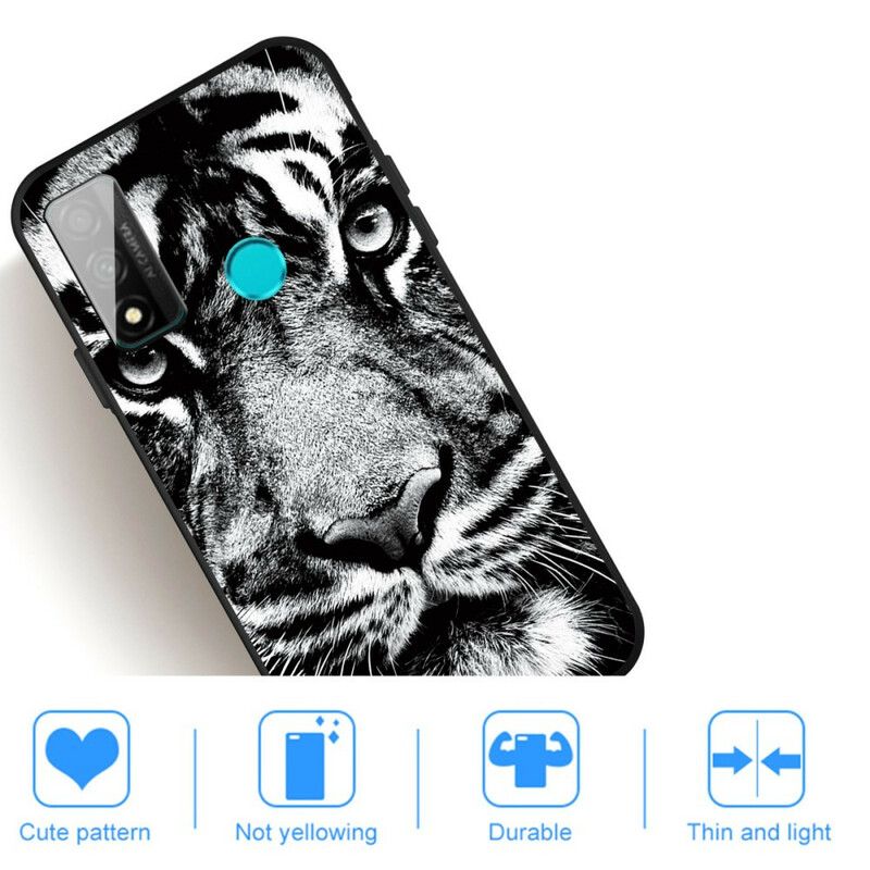 Cover Huawei P Smart 2020 Sort Og Hvid Tiger