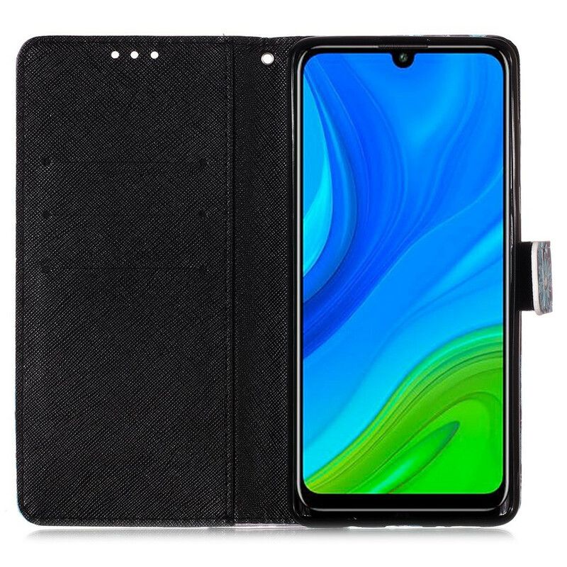 Flip Cover Huawei P Smart 2020 Blomsterskalle