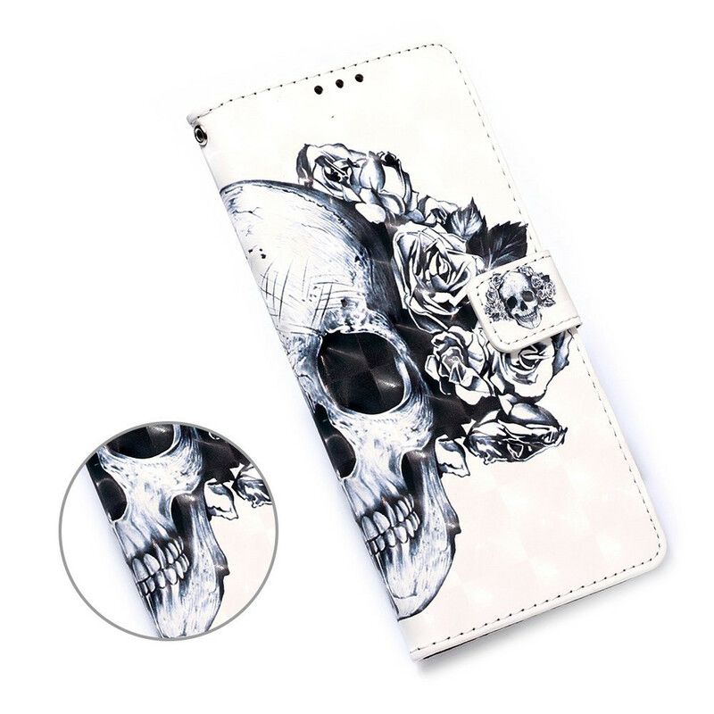 Flip Cover Huawei P Smart 2020 Blomsterskalle