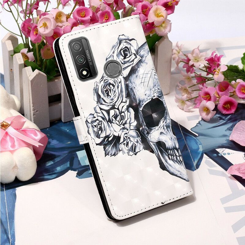 Flip Cover Huawei P Smart 2020 Blomsterskalle