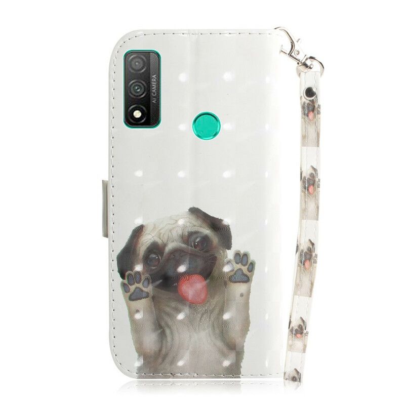 Flip Cover Huawei P Smart 2020 Med Snor Elsk Min Hund Med Rem