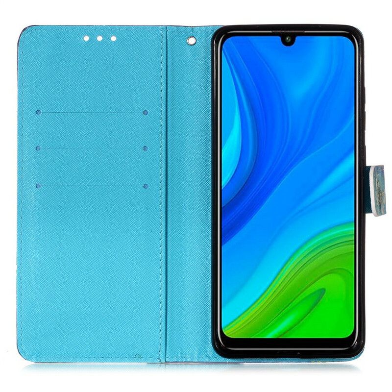 Flip Cover Huawei P Smart 2020 Med Snor Frøken Strappy Owl