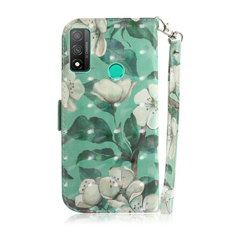 Flip Cover Huawei P Smart 2020 Med Snor Thong Blomstergren