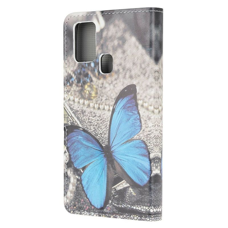 Flip Cover Huawei P Smart 2020 Sommerfugle Og Blomster