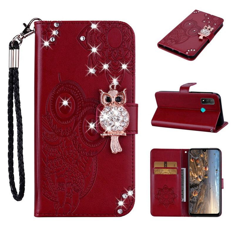 Flip Cover Huawei P Smart 2020 Ugle Mandala Og Charm